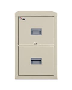 FireKing Patriot 25inD Vertical 2-Drawer File Cabinet, Metal, Parchment, Dock To Dock Delivery