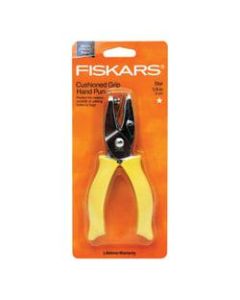 Fiskars Hand Punches, 1/4in Star, Yellow, Pack Of 3