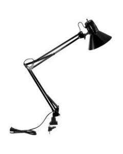 Bostitch Swing Arm LED Desk Lamp With Clamp, 36inH, Black