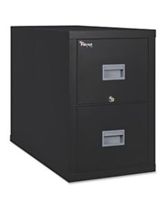 FireKing Patriot 31-5/8inD Vertical 2-Drawer Legal-Size File Cabinet, Metal, Black, Dock To Dock Delivery