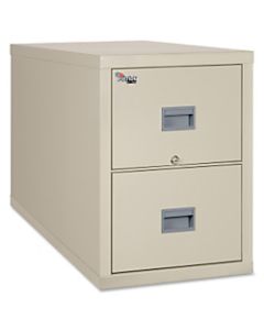 FireKing Patriot 31-5/8inD Vertical 2-Drawer Legal-Size File Cabinet, Metal, Parchment, Dock To Dock Delivery