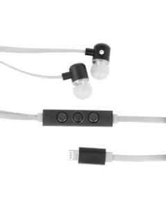Urban Factory Earphones With Lightning Connector - Stereo - White - Lightning Connector - Wired - Earbud - Binaural - In-ear - 3.94 ft Cable