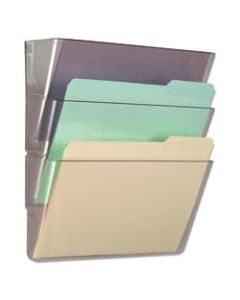 Universal 3-Pocket Expandable Wall File Starter Set, Letter Size, 14inH x 13inW x 4inD, Clear