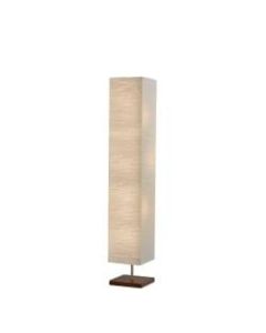 Adesso Dune Floor Torchiere, 57-1/4inH, White Shade/Walnut Base