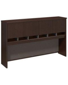 Bush Business Furniture Components 4 Door Hutch, 72inW, Mocha Cherry, Standard Delivery