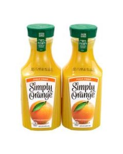 Simply Orange Pulp-Free Orange Juice, 52 Oz, Pack Of 2 Bottles