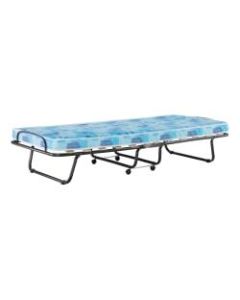 Linon Home Decor Products Tilden Folding Bed, 15inH x 31-1/2inW x 74-13/16inD, Blue/White