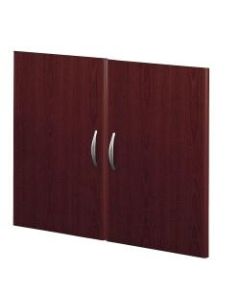 Bush Business Furniture Components Half-Height 2 Door Kit, Mahogany, Standard Delivery
