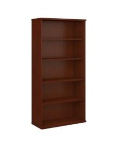 Bush Business Furniture Components 5 Shelf Bookcase, 36inW, Mahogany, Standard Delivery