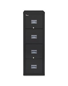 FireKing Patriot 31-5/8inD Vertical 4-Drawer Letter-Size File Cabinet, Metal, Black, Dock-to-Dock Delivery