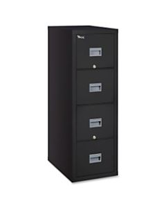FireKing Patriot 31-5/8inD Vertical 4-Drawer Legal-Size File Cabinet, Metal, Black, Dock-to-Dock Delivery