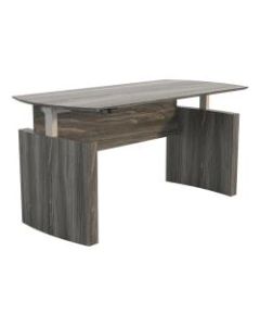 Safco Medina Curved Desktop, 63inW, Walnut