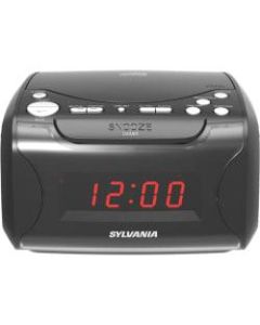 Sylvania SCR4986 Clock Radio - Apple Dock Interface - Proprietary Interface - 2 x Alarm - AM, FM - USB