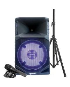 gemini GSW-T1500PK Public Address System - Cable Microphone - Battery - Bluetooth - USB Port - Battery Rechargeable - Portable