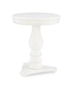 Powell Weston Side Table, 24inH x 20inW x 20inD, White