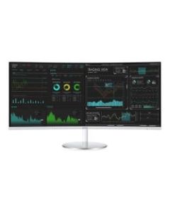 Samsung CJ791 34in WQHD Curved LED LCD Monitor, HDMI, Display Port, Head Phone Jack, Thunderbolt 3 / USB-C x 2, USB 2.0 x 2