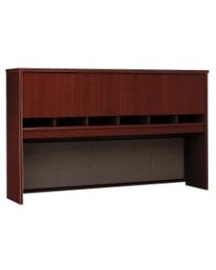 Bush Business Furniture Components 4 Door Hutch, 72inW, Mahogany, Standard Delivery