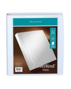 Office Depot Brand EverBind View 3-Ring Binder, 1 1/2in D-Rings, White
