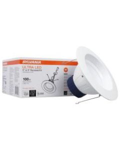 Sylvania LEDvance Indoor/Outdoor Downlight LED Fixtures, 5/6in Diameter, Dimmable, 3000 Kelvin/Warm White, 16 Watt, 1200 Lumens, Case Of 2 Fixtures