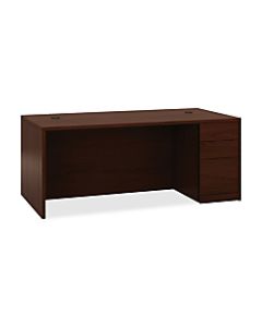 HON 10500 Series 72in W Right Pedestal Desk, Mahogany