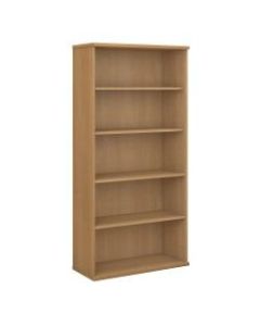 Bush Business Furniture Components 5 Shelf Bookcase, 36inW, Light Oak, Standard Delivery