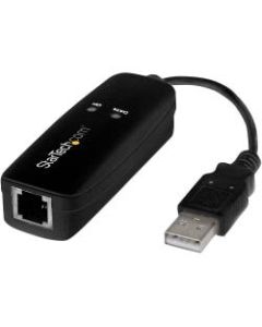 StarTech.com 56K USB Dial-up and Fax Modem - V.92 - External - Hardware Based - Add dial-up internet access and external fax modem support to your laptop or desktop computer - 56K USB Dial-up and Fax Modem - External V.92 56K USB Modem