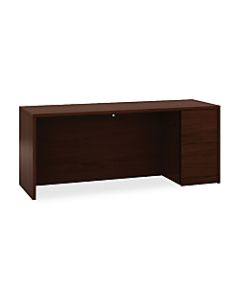 HON 10500 72inW Credenza With Right Pedestal, Mahogany