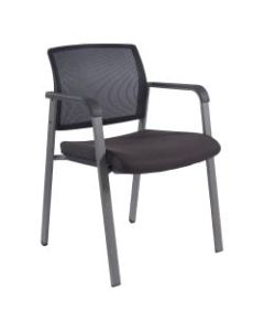 Lorell Mesh Stackable Guest Chair, Black