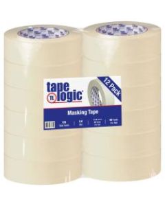 Tape Logic 2400 Masking Tape, 3in Core, 1.5in x 180ft, Natural, Pack Of 12