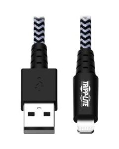 Heavy Duty Lightning to USB Sync / Charging Cable Apple iPhone iPad 6ft 6ft - Lightning/USB for iPhone, iPad mini, iPod, iPod touch, Network Device, iPad Air, iPad - 6 ft - 1 x Type A Male USB - 1 x Lightning Male Proprietary Connector - MFI - Black, Whit