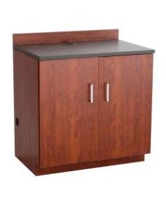 Safco Modular Hospitality Base Cabinet, 2 Adjustable Shelves, Rustic Slate/Mahogany