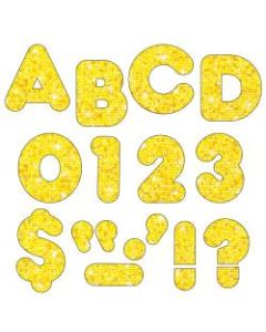 TREND Ready Letters, Sparkle, 4in, Yellow, Pack Of 72