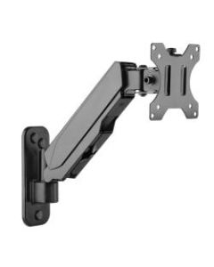 Aluminum Wall Mount Gas Spring Monitor Arm - 17in to 32in - Detachable & Rotatable VESA Plate 75x75mm 100x100mm