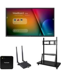 Viewsonic IFP7550-C2 -75in ViewBoard 4K Ultra HD Interactive Flat Panel Chrome Bundle 2 - 75in LCD - ARM Cortex A73 1.10 GHz - 3 GB - Infrared IrDA - Touchscreen - 16:9 Aspect Ratio - 3840 x 2160 - LED - 350 Nit - 1,200:1 Contrast Ratio - 2160p