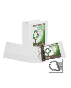 Samsill Earths Choice Vue 3-Ring Binder, 5in D-Rings, White