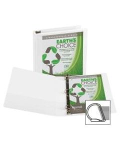 Samsill Earths Choice Vue 3-Ring Binder, 1in D-Rings, White