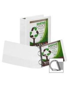 Samsill Earths Choice Vue 3-Ring Binder, 3in D-Rings, White