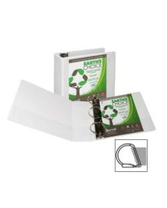 Samsill Earths Choice Vue 3-Ring Binder, 4in D-Rings, White