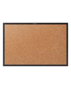 Quartet Classic Cork Bulletin Board, 36in x 60in, Aluminum Frame With Black Finish