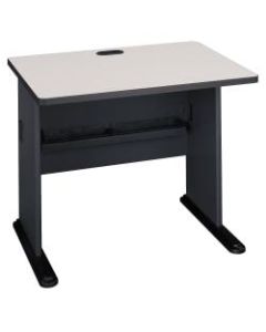 Bush Business Furniture Office Advantage Desk 36inW, Slate/White Spectrum, Standard Delivery
