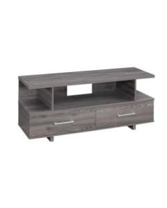 Monarch Specialties Luca TV Stand, 20inH x 47-3/4inW x 15-3/4inD, Gray