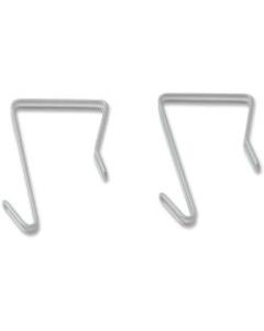 Lorell Single Hook For Industrial Wire Shelving, Silver, Set Of 2