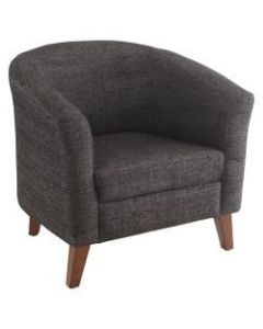 Lorell Barrel Club Armchair, Fabric, Black