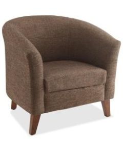 Lorell Barrel Club Armchair, Fabric, Brown