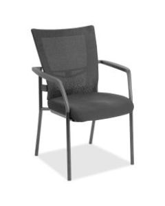 Lorell Mesh/Fabric Mid-Back Guest Chair, Black