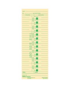 Office Depot Brand Time Cards, Weekly, Monday-Sunday Format, 1-Sided, 3 3/8in x 8 7/8in, Manila, Pack Of 100