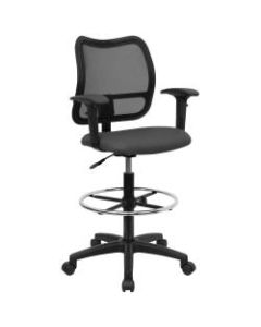 Flash Furniture Mesh Mid-Back Drafting Chair, Gray/Black