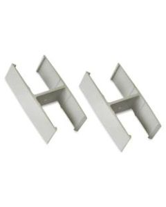 Lorell Panel System Straight Panel Connector, 2-pack, Aluminum