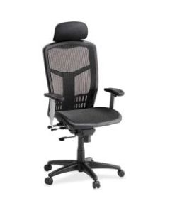 Lorell Ergonomic Mesh High-Back Chair, Black