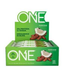 ONE Almond Bliss Protein Bars, 2.12 Oz, Box Of 12 Bars